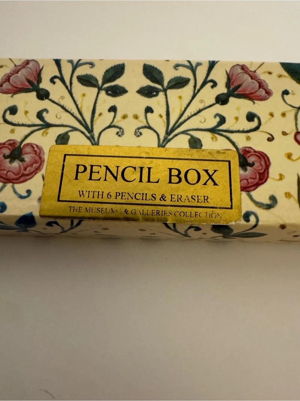 University of Oxford Museum Gallery Floral Pencil Set with eraser matching box